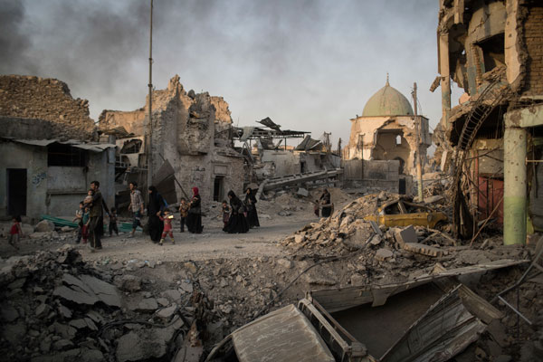 İŞİD-in viran qoyduğu şəhərin son görüntüləri (FOTOLAR)
