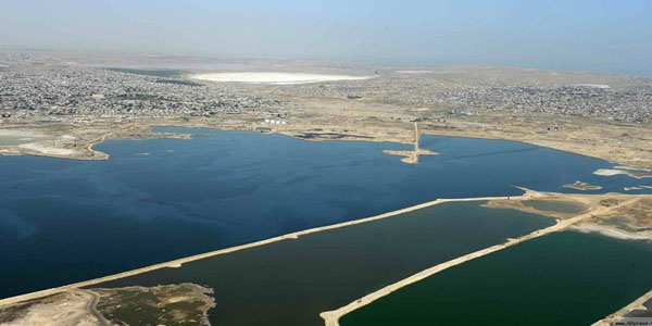 Böyük Şor gölü üzərindən yeni avtomobil yolu çəkilir (FOTO)