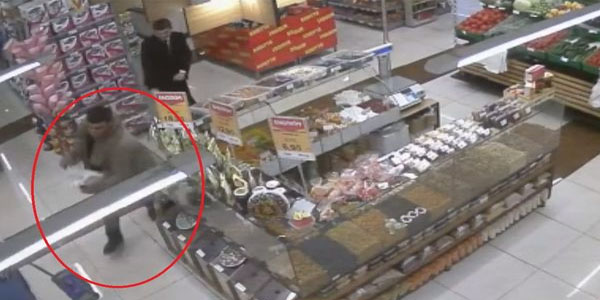 “RAHAT” marketdən oğurluq: Oğru cinayət başında yaxalandı (VİDEO)