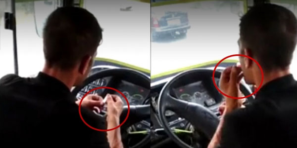 Bakıda şok görüntülər: Sürücü sükan arxasında narkotik qəbul etdi (VİDEO)