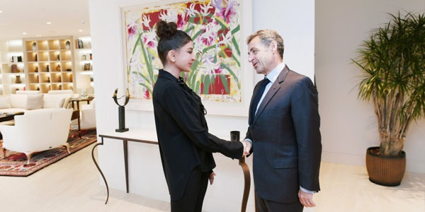 Mehriban Əliyeva Fransanın sabiq prezidenti ilə görüşüb (FOTOLAR)