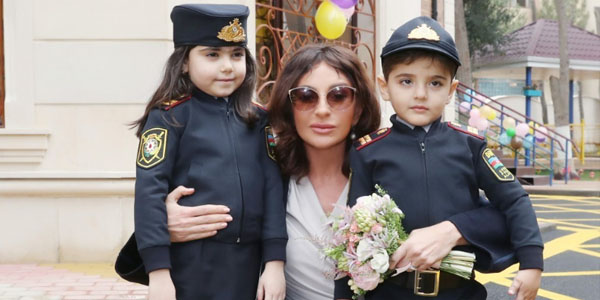 Mehriban Əliyeva polis övladlarının baxçasında (FOTOLAR)