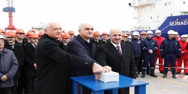 Azərbaycanda inşa olunan ilk tanker suya salındı (FOTOLAR)