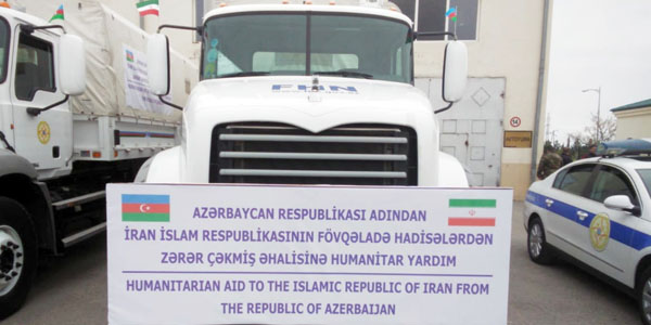 Azərbaycan İrana humanitar yardım göndərdi (FOTO)