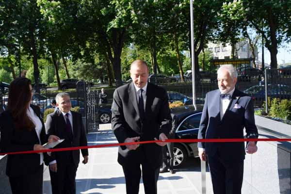 Prezident Belçikada səfirlik binasının açılışında  (FOTOLAR)