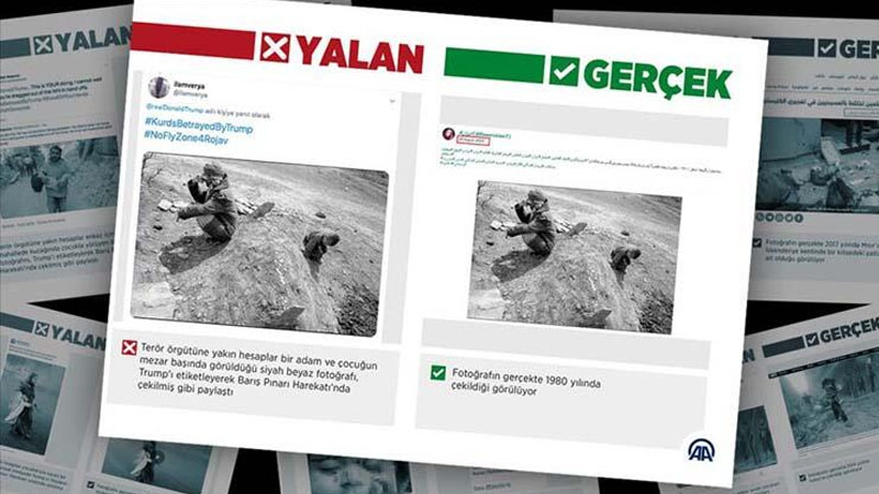 PKK yeni taktika seçdi: Yaydığı şəkillərə Trampı işarələdi (FOTOLAR)