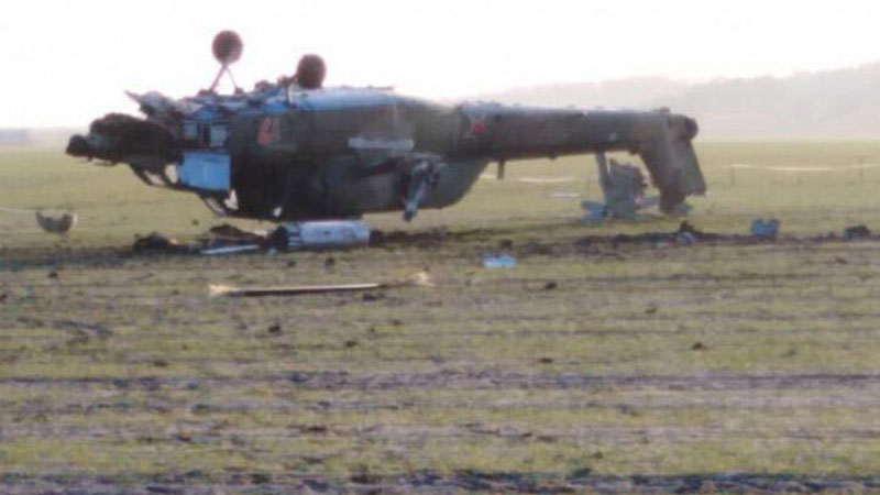 Rusiyada hərbi helikopter qəzaya uğradı: 2 hərbçi öldü