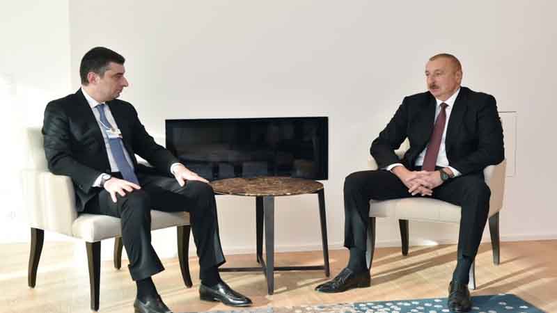 İlham Əliyev Davosda Gürcüstanın Baş Naziri ilə görüşdü