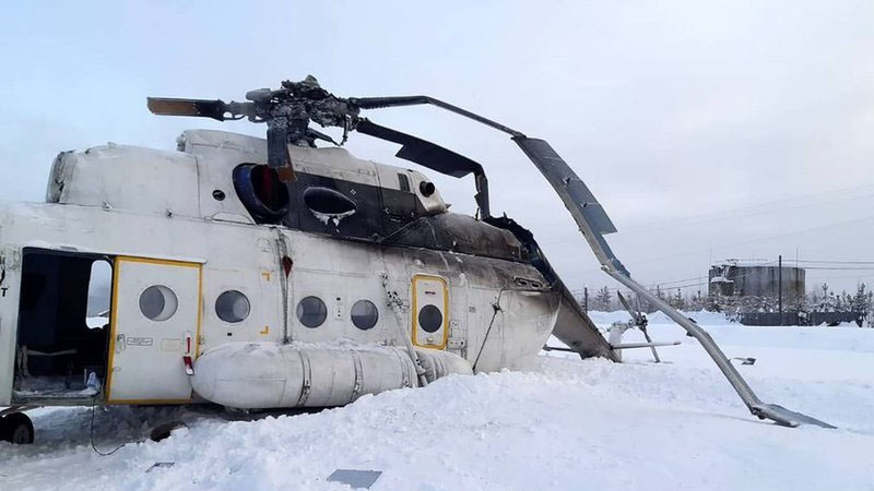 Rusiyada hərbi helikopter qəzaya uğradı: 4 ölü