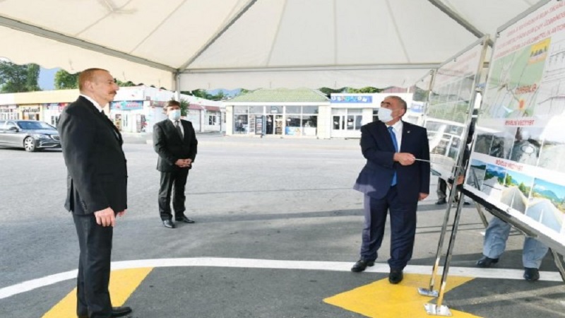 Prezident Əmirvan-Vəndam avtomobil yolunun açılışında (FOTOLAR)