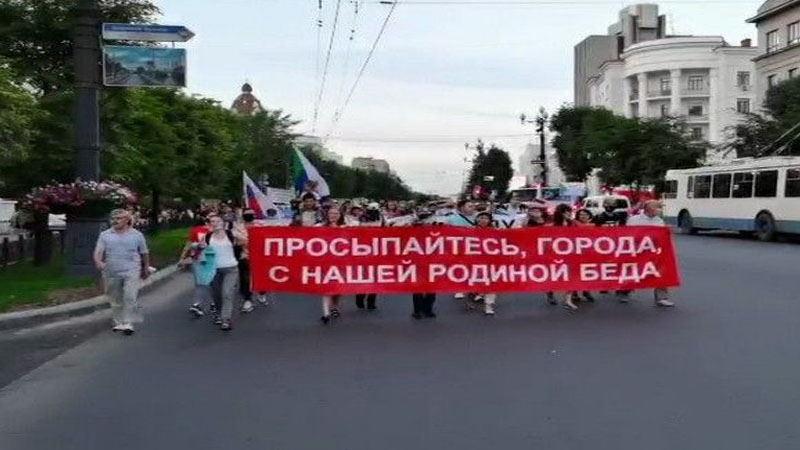 Xabarovsk etirazçıları 34-cü dəfə küçələrə axışdı