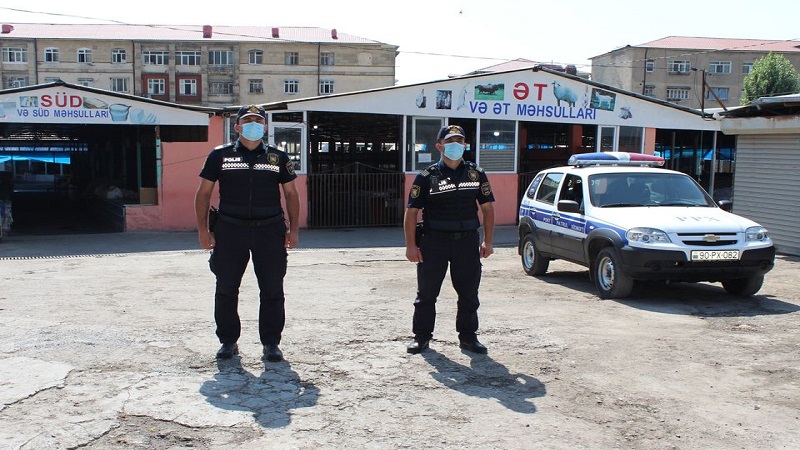 Polis “Şəki Bazarı”nda mühafizəni gücləndirdi
