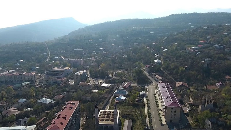 Şuşa şəhərinin havadan görüntüsü (VİDEO)