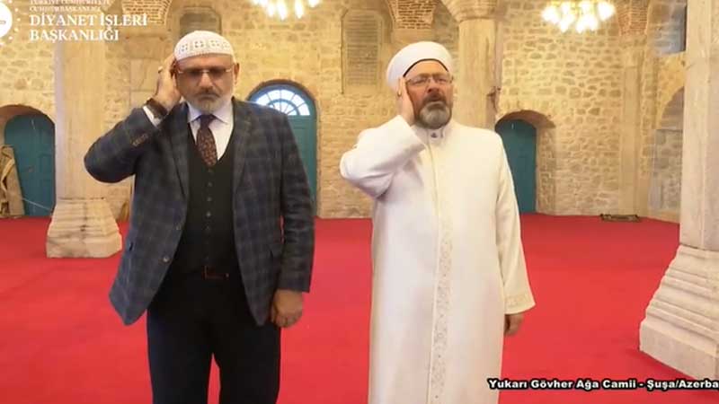Ali Erbaş Şuşada azan oxudu (VİDEO)