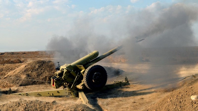 Ordumuzun artilleriya bölmələri döyüş atışlı təlimlər keçirdi (VİDEO/FOTO)