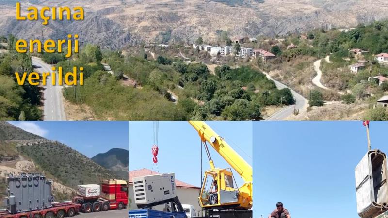 Laçın şəhəri, Zabux və Sus kəndlərində Azərbaycan işığı yandı (VİDEO)