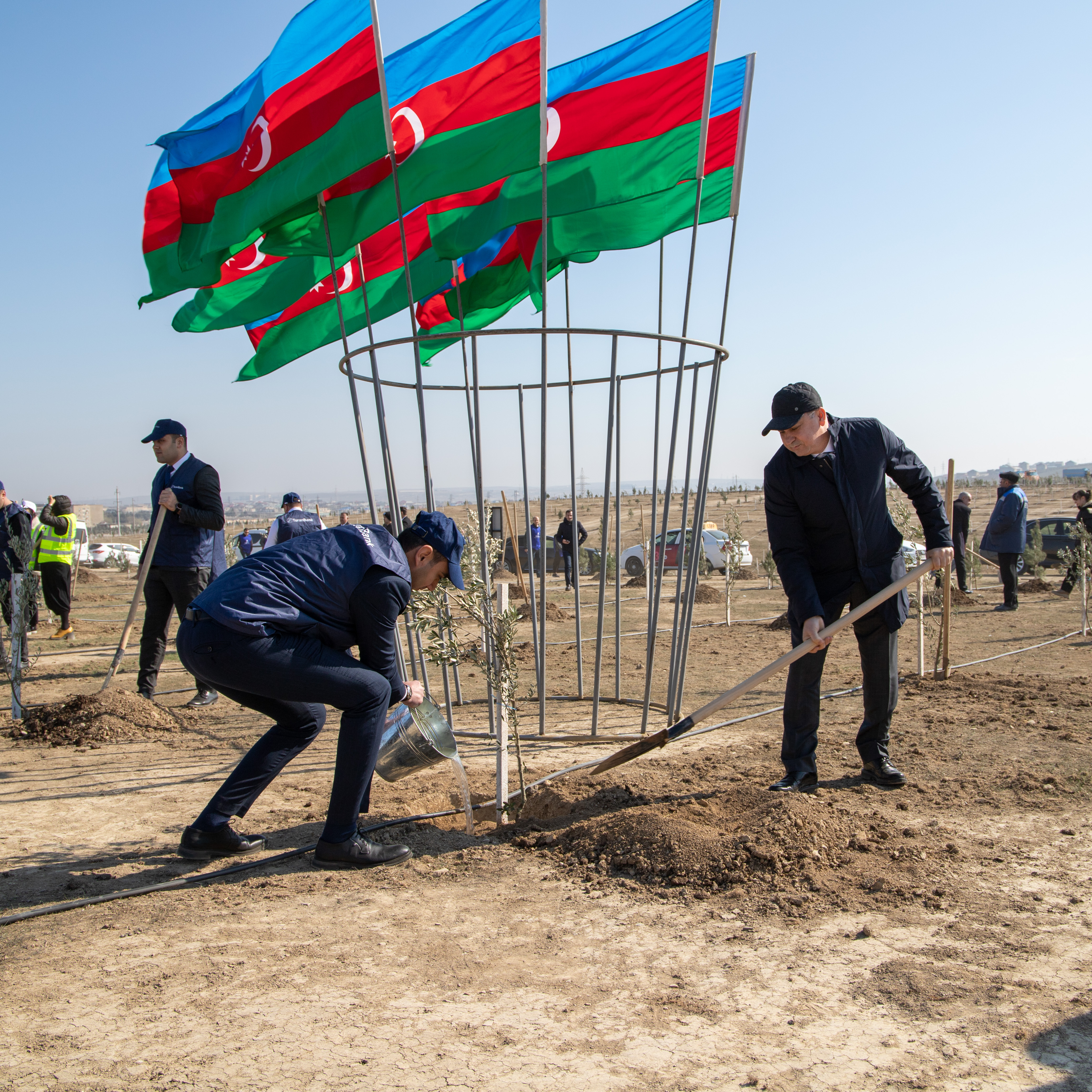 TuranBank Heydər Əliyevin yubileyi ilə bağlı təşkil olunmuş ağacəkmə aksiyasına qoşuldu
