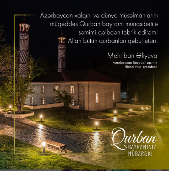 Mehriban Əliyeva Azərbaycan xalqını təbrik etdi (FOTO)
