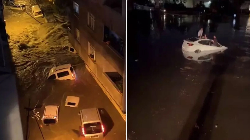Türkiyədə sel: İstanbulda həyat iflic oldu, Kırklarelidə 2 nəfər öldü (VİDEO)