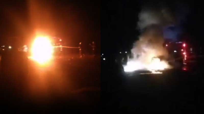 Cəlilabadda avtomobil yük maşınına çırpıldı: Sürücü yanaraq öldü (VİDEO)