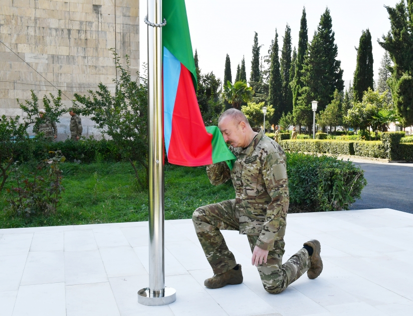 Sərsəng və Ağdərədə Azərbaycan Bayrağı ucaldı (FOTO/YENİLƏNİB)