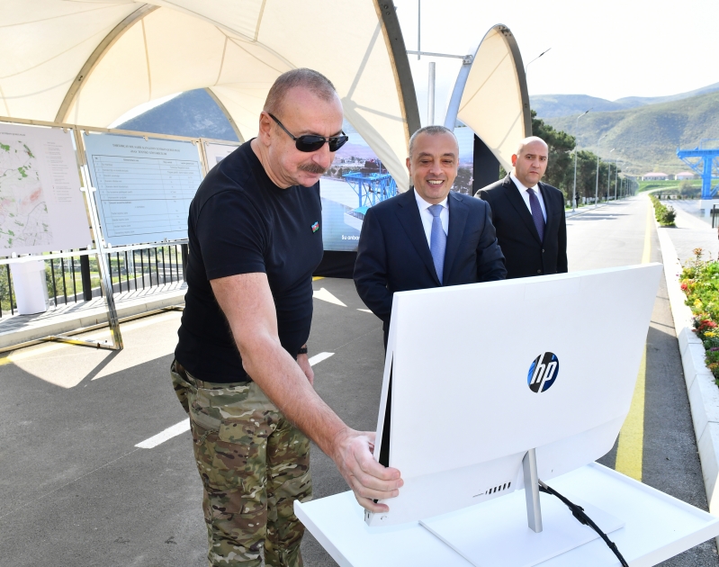 Prezident Tərtərdə park və su anbarının açılışında iştirak edib (FOTO/YENİLƏNİR)