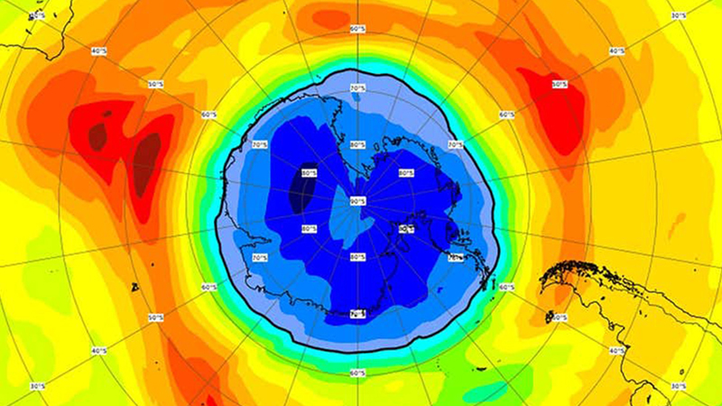 Antarktida üzərindəki ozon dəliyinin dərinləşməyə davam edir