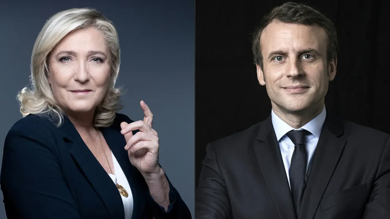 Makronun koalisiyası AP seçkilərindən öncə Marin Le Penə uduzur