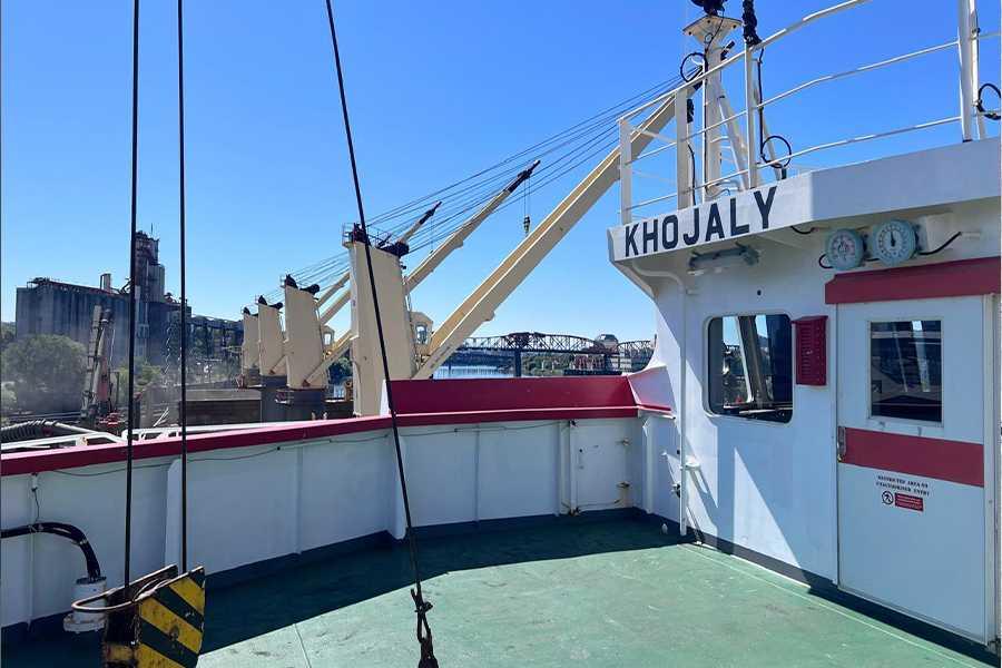 ABŞ limanına müstəqil Azərbaycan bayrağı altında ilk gəmi yan aldı (FOTO)