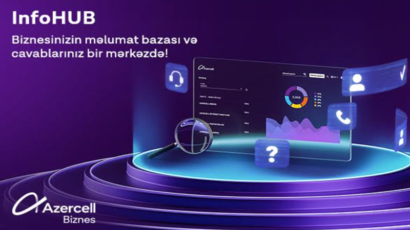 Azercell Biznes-in yeni “İnfoHUB” xidməti ilə biznesinizin məlumat bazası və cavablarınız bir mərkəzdə!