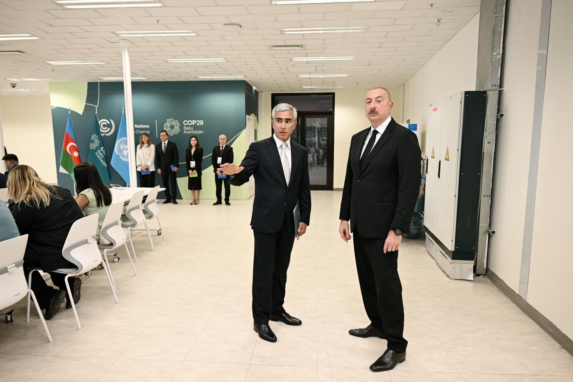 Prezident Bakı Olimpiya Stadionunun ərazisində COP29-a hazırlıqla bağlı görülən işlərlə tanış olub (FOTO)