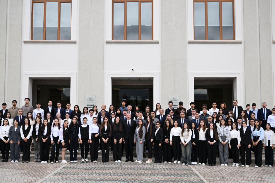 Prezident Qarabağ Universitetinin açılışında (YENİLƏNİB)