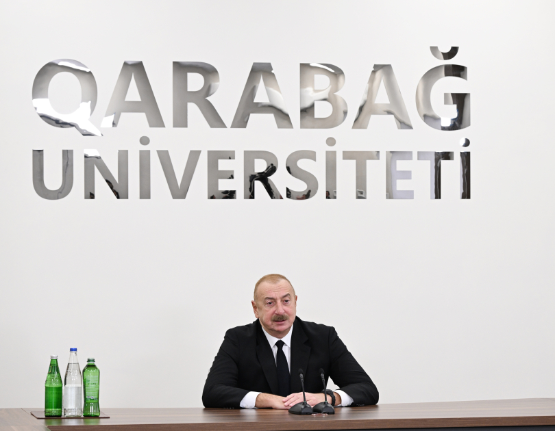 Prezident Qarabağ Universitetinin və yataqxanasının açılışında (YENİLƏNİB)