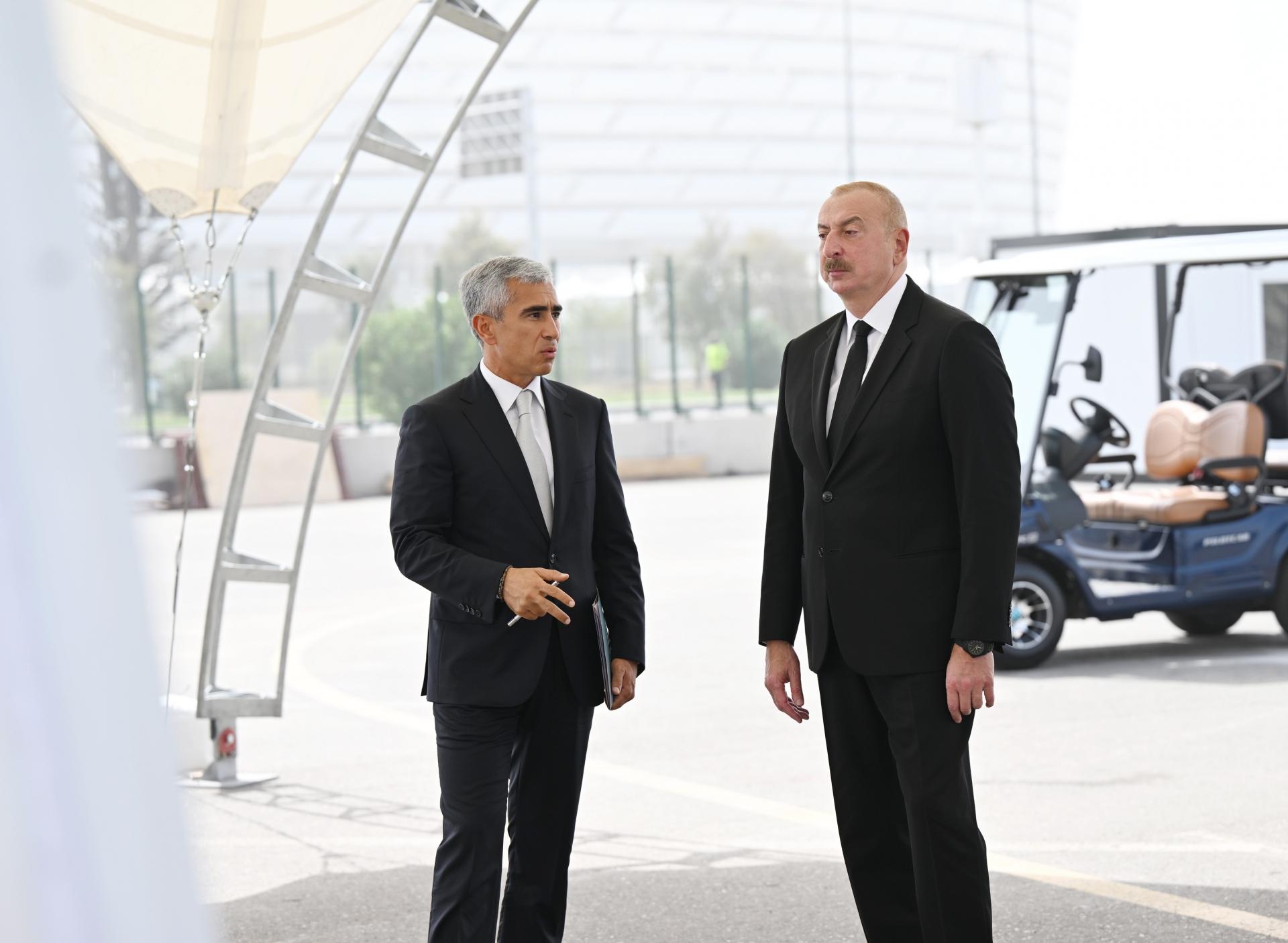 Prezident Bakı Olimpiya Stadionunun ərazisində COP29-a hazırlıqla bağlı görülən işlərlə tanış olub (FOTO)