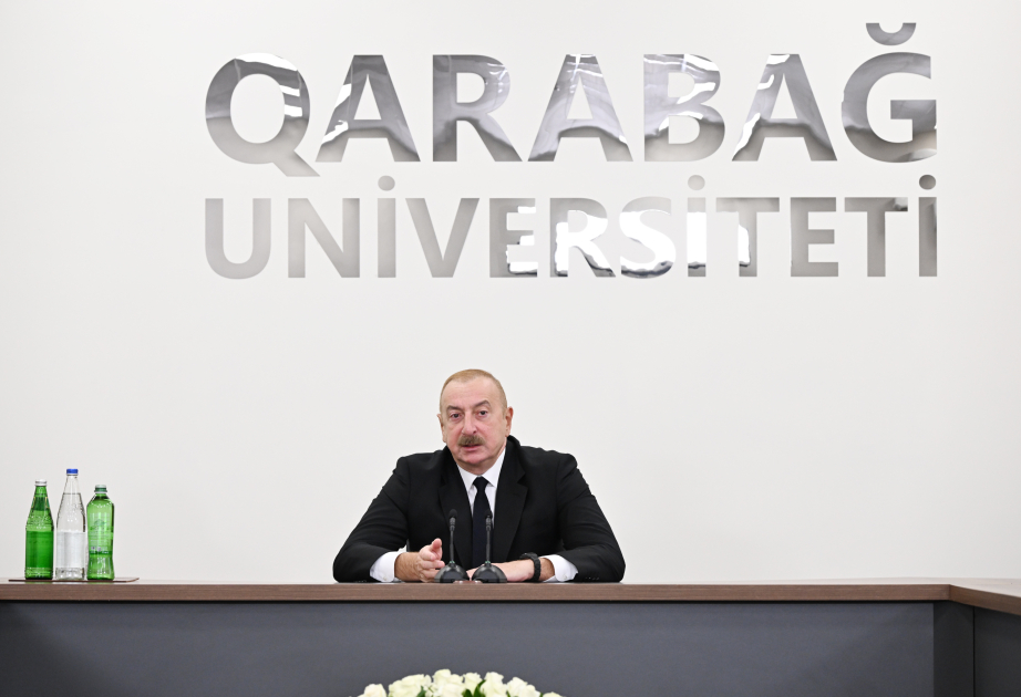 Prezident Qarabağ Universitetinin açılışında (YENİLƏNİB)