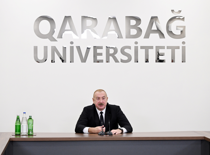 Prezident Qarabağ Universitetinin və yataqxanasının açılışında (YENİLƏNİB)