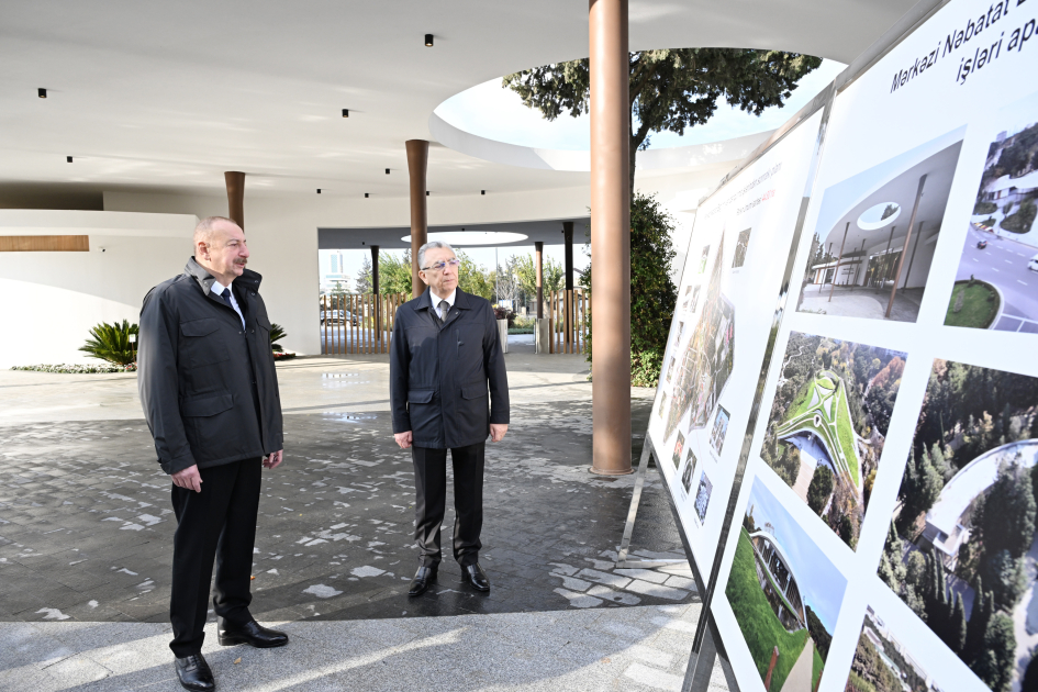 Prezident və ailə üzvləri Mərkəzi Nəbatat Bağının açılışında (FOTO)