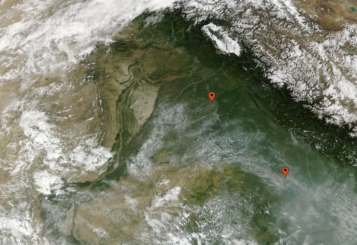 Hindistan və Pakistanda hava çirkliliyi artır: Duman artıq kosmosdan görünür