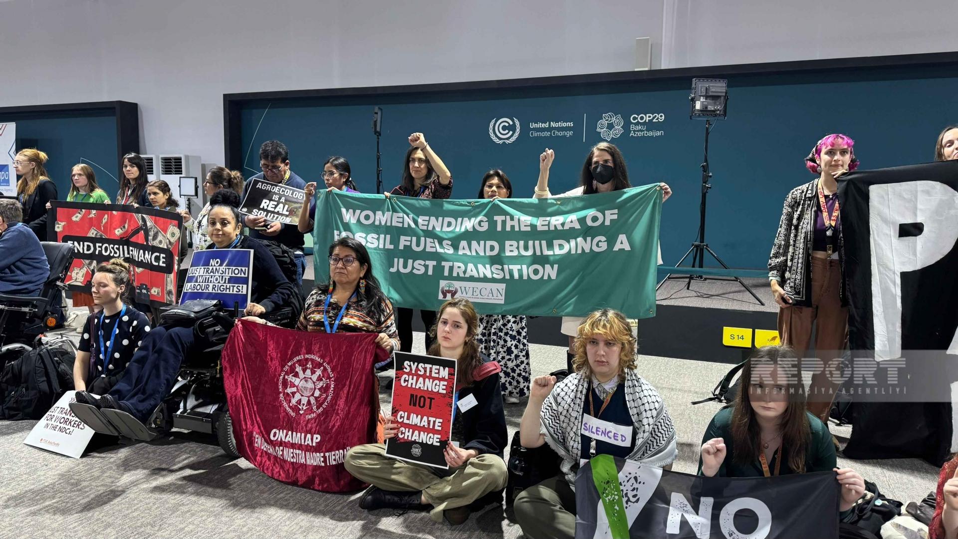 COP29: Bakıda ekofəallar səssiz aksiya keçirdi (FOTO)