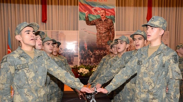 Azərbaycan Ordusunda andiçmə mərasimləri keçirildi (FOTO)