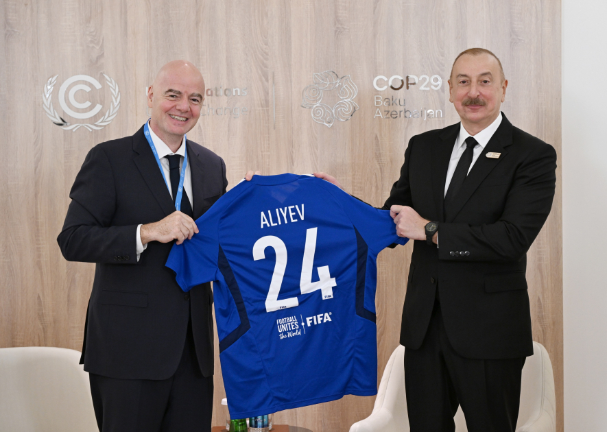 İlham Əliyev FIFA-nın prezidenti ilə görüşdü (FOTO)